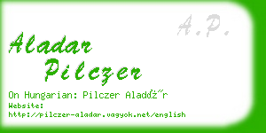 aladar pilczer business card